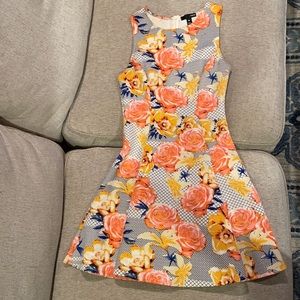 Floral Aqua dress, great for work professional